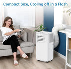 Portable Air Conditioners 10,000 BTU, Quiet Operation with Remote Control, Cools Rooms Up to 450 Sq. Ft, Portable AC Unit for Office Dorm Rooms, White