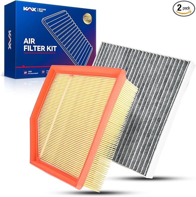 KAX Engine & Cabin Air Filter Kit for Dodge Dart 2013-2016, Replace# CA11431 CF10374