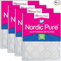 Nordic Pure 12x12x1 (Actual Size: 11 3/4 x 11 3/4 x 3/4) Tru Mini Pleat MERV 13 AC Furnace Air Filters – 2.5X More Media for Longer-Lasting, High-Efficiency Filtration - 4 Pack