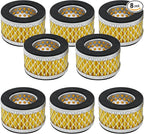 8 Pcs Air Compressor Filter Intake Paper Filter Elements 2.6 x 1.6 Inches Piston Type Air Replacement Filter Element Yellow Air Compressor Accessories