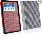 Engine+Cabin Air Filters Fit for RAM 1500 2016-2018 (5.7L), RAM 1500 Classic 2019-2020 (3.6L/5.7L), RAM 2500 2016-2018 (5.7L) Engine Air Filter Replace Air Filter Accessories# CF11671 CA9401