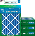 Filterbuy 16x24x4 Air Filter MERV 13 Optimal Smoke & Allergy Defense (4-Pack), Electrostatic Pleated HVAC AC Furnace Filters Replacement, Made in USA (Actual Size: 15.38 x 23.38 x 3.63)