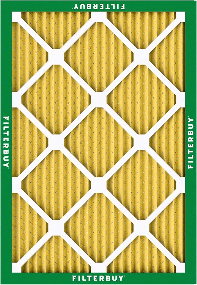 Filterbuy 17x21x1 Air Filter MERV 11 Superior Pet & Allergy Defense (4-Pack), Electrostatic Pleated HVAC AC Furnace Filters Replacement, Made in USA (Actual Size: 16.50 x 20.50 x 0.75)