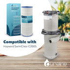Pureline Pool Replacement Cartridge Filter, 200 Sq Ft, PL0167, Compatible with Hayward Swimclear C200S, CX200XRE, Unicel C-9442
