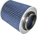 Mortar Aftermarket Auto Air Filter Replacement - Car Enthusiast Class Universal Cold Air Intake Gulps in More Air for More Engine Power & Passionate Induction Sound, 3 In, Blue