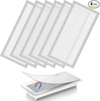 6-Pack White Magnetic Vent Covers 5x13 Inch - Universal Fit for Floor, Wall & Ceiling Registers (5"-6" Width x 13"-14"Length) | High Airflow Mesh Design | Tool-Free Easy Installation