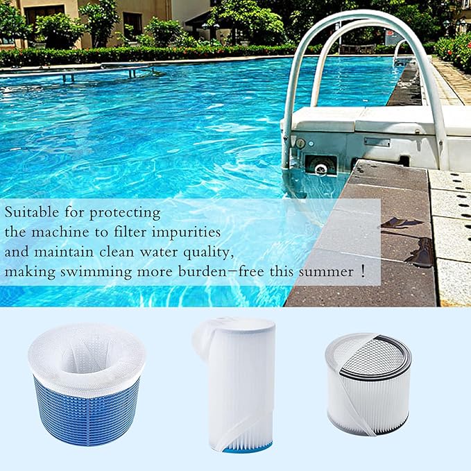 30PCS Pool Skimmer Filter Socks for Above Ground and Inground, Pool Skimmer Basket Nets, Ultra Fine Mesh Screen Socks for Pool Skimmer Basket
