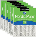Nordic Pure 12x24x1 (Actual Size: 11 1/2 x 23 1/2 x 3/4) Pleated Air Filters MERV 13 Plus Carbon 6 Pack