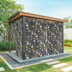 Cartoon Space Outdoor Curtains for Patio Rockets Planets Astronauts Gray Waterproof Outside Curtains with Grommet Top Weatherproof Curtain for Cabana Pergola Gazebo, 1 Panel, 54" W x 108" L
