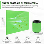 Motorcycle Air Filter Foam - BF-1 BF1 12" X 16" X 5/8" 65-PPI Green Fine Filter Foam, for Most Motorcycle ATV Scooters Dirt Bike UTV