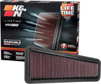 K&N High-Flow Original Lifetime Engine Air Filter: Increase Power: Premium, Washable: Compatible with 2002-2020 TOYOTA: 4Runner, Tacoma, Tundra, FJ, Hilux, Land Cruiser, 33-2281
