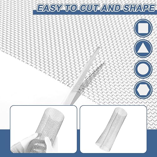 uxcell 12 Mesh 118" x 12" Woven Wire Mesh, 304 Stainless Steel Air Vent Filter Screen, Window Screen Mesh for DIY Projects Vents Cover Filtration Animals Fence