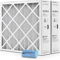 16x20x4 Air Filter Replacement MERV 11, FC100A1003 Pleated HVAC AC Furnace Filters with Wholesalehome Cleaning Cloth, 2-Pack (Actual Size: 15.94 x 19.75 x 4.38 Inches)