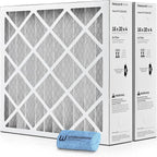 16x20x4 Air Filter Replacement MERV 11, FC100A1003 Pleated HVAC AC Furnace Filters with Wholesalehome Cleaning Cloth, 2-Pack (Actual Size: 15.94 x 19.75 x 4.38 Inches)