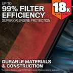 K&N Engine Air Filter: Long Life 18,000 Mile Replacement Air Filter: Compatible with 2021 Ford Bronco, KNE-0634