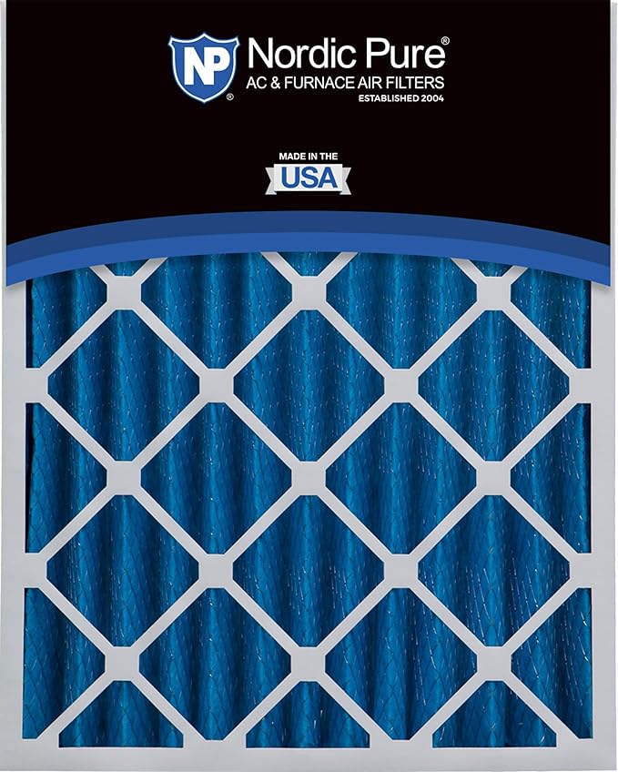 Nordic Pure 16x25x4 (Actual Size: 15 1/2 x 24 1/2 x 3 5/8) Pleated MERV 7 Air Filters 2 Pack