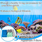 40 Pcs Replacement Filter Media Kit Compatible with Fluval 406/407, Aquarium Filters Set Including 4 Biological Foams, 36 Ammonia/Phosphate/Nitrite Remover