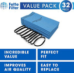 Fette Filter - 24 + 8 Pack Wet Dry Vac Bags Compatible with WORKSHOP WS01025F, Craftsman 9-38737, MultiFit VF2000, Select 2-1/2 to 5-Gallon Shop Vac Husky,Bucket Head, & Stinger Shop Vac Models.