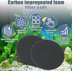 Fx4 Carbon Filter Pads Compatible with Fluval FX4 FX5 / FX6 Canister Filter,Replacement Carbon Impregnated Foam Pads Aquarium Filter Media Pack of 6