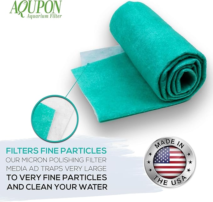 Aquarium Polishing Filter Pad 100 Micron Filters Media Pads - Cut to Fit 24" by 36" - for Fish Tanks, Aquaculture, Hydroponics - USA Manufacturer (3 Pack)