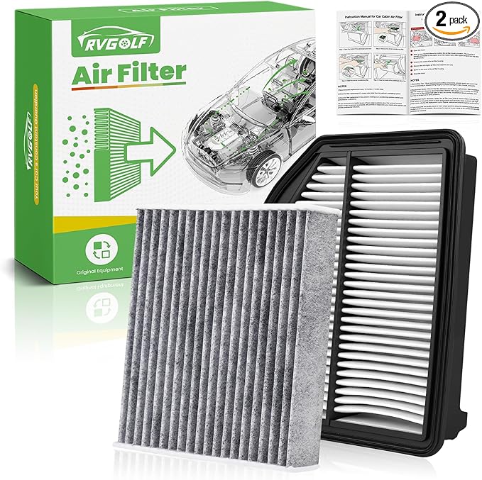 Engine+Cabin Air Filters Set Fit for Honda CR-V CRV 2012 2013 2014 L4 2.4L Engine Air Filter Replacement AC Filter Cabin Air Filter for My Car Automotive Accessories# CF10134 CA11258