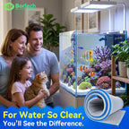Borlech 8-Layer Fast-Acting Aquarium Filter Pad - Cut-to-Size Aquarium Floss Media for Fish Tank, Pond, Sump - Fast Water Polishing in Hours (23.62"x15.75"x0.6", 1 Pack)