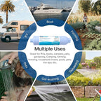 ICEPURE Inline Water Filter for Hose on RV Garden Pool Camper Marine Boat for Drinking, Car Washing, Gardening, Planting, Spa, Reduces Chlorine, Bad Taste, Odors, with 1 flexible hose protector, 1PACK