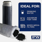 IPW Industries Bulk Activated Carbon - Coconut Shell Granular Activated Charcoal (GAC) for Water Filtration - Replacement Media for Pre and Post Carbon Water Filters (25 lbs)