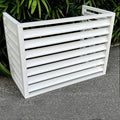 Pool pump covers for outside units, outdoor garbage can enclosures, aluminum outdoor garden air conditioner cover, sturdy and durable, noise-proof, suitable for gardens, balconies, walls ( Color : THR