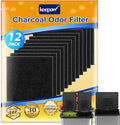 KEEPOW 12 Pack Trash Can Deodorizer Compatible with SIMPLI-Magic Garbage Bins with Built in Odor Filter Compartment, Charcoal Odor Absorber for EKO Trash Can and Compost Bin (Square)