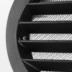 calimaero® WSGB Soffit Vents 4 inch Black Round Grille Vent Cover - Soffit Air Vent with Built-in Insect Screen Mesh Fits Only with Metal Ducts