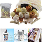 Aquarium Filter Media: 12-in-1 Bio Balls & Ceramic Rings Kit (1000g) for Fish Tank or Pond - Includes Zippered Mesh Bag