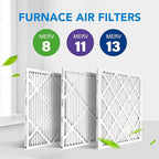 LotFancy 16x20x1 Air Filter MERV 8 4-Pack, Electrostatic Pleated Furnace & AC Filter, Captures Dust, Pet Hair, Pollen, Actual Size: 15.75"x19.75"x0.75