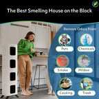 Air Oasis iAdapt 2.0 H13 HEPA Filter Air Purifier | Reduces Up To 99% of Viruses, Mold, Dust, Smoke, Pollen & Odors | Whisper Quiet Operation |WiFi Compatible | 5,474 Sq Ft of Clean Air