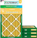 Filterbuy 12x20x2 Air Filter MERV 11 Superior Pet & Allergy Defense (4-Pack), Electrostatic Pleated HVAC AC Furnace Filters Replacement, Made in USA (Actual Size: 11.50 x 19.50 x 1.75)