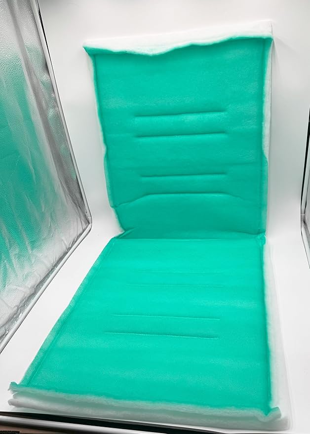Paint Booth Intake Air Filter Panel, Crossdraft Spray Booth Filter Pad (8/case, 20" x 48")