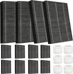DerBlue 12pcs Wick Replacement Filter and 6pcs Top Fill Humidifier Replacement Filters Compatible with LEVOIT Superior 6000S Smart Evaporative Humidifier