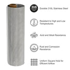 PATIKIL 40" L x 10" W Woven Wire Mesh, 60 Mesh 316L Stainless Steel Air Vent Filter Screen for Window Security Vent Cover Filtration Animals Fence