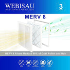 14x14x1 Air Filter MERV 8 MPR 600 4Pack Furnace Filters Pleated HVAC AC Furnace Air Conditioner Filters (Exact size: 13 3/4"x13 3/4"x3/4")