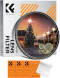 K&F CONCEPT 49mm Variable Star Filter Cross Screen Starburst Filter 4, 8 Points -18 Layer Coating Ultra Slim Optical Glas Camera Lens Filter with 3 Cleaning Cloth
