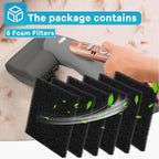6Pack 8175084 Vacuum Motor Safety Filters for Kenmore 81214 81414 Vacuum Cleamer BC7005 BC4030 BC4040 BC2005 BC3060 BC3002 81615 81614 81714, Replace Part 20-81002, 81002