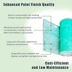 Fiberglass Paint Booth Filter Roll for Spray Booth 15-Gram Green 200ft (25" x 200ft)