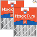 Nordic Pure 16x20x4 (Actual Size: 15 1/2 x 19 1/2 x 3 5/8) Pleated MERV 15 Air Filters 2 Pack