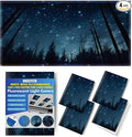4 Pcs Fluorescent Light Covers - Classroom, Office 4 x 2 Feet Flame Retardant Magnetic Covers for Ceiling Lights Filters (Forests & Starry Sky-2)