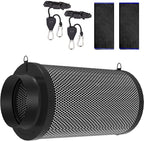 6 Inch Air Carbon Filter for Grow Tent,Smellines Control with Australia Virgin Charcoal for inline duct fan，Hydroponic Growth,Pre-Filter Included