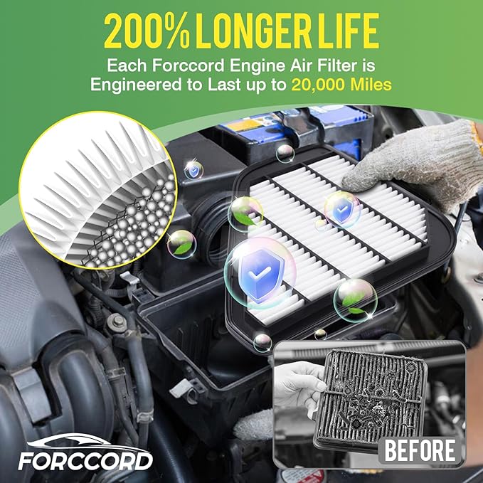2-PACK Engine Air Filter CA10110 Replacement for Chevrolet Traverse 2009-2017, GMC Acadia 2007-2016, Buick Enclave 2008-2017, Outlook 2007-2010 Air Filter 15278634 Car Accessories