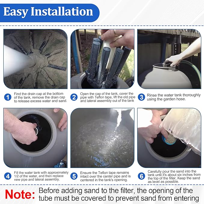 SX230DA Pool Filter Parts Lateral Assembly with Center Pipe Compatible with Hayward Pro Series Sand Filter Models S230T (2003- Present)
