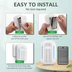 8 Pack DSTx HEPA + Carbon Filters Replacement Compatible with Clarifion DSTx Mini Personal Portable Air Purifiers for Home, Bedroom and Pets, Works for Dust, Smoke,Odors and Airborne Particles