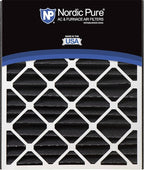 Nordic Pure 20x25x5 (Actual Size: 19 3/4 x 24 1/4 x 4 7/8) Air Bear Replacement Pure Carbon Odor Reduction Merv 8 Air Filter 4 PK