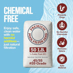 Play22 20 Grade Pool Filter Sand - Pool Sand, 50 Pound Bag Silica Sand for Pool Filter, Non Staining, Non Corroding, for Above Ground and Inground Swimming Pool Care